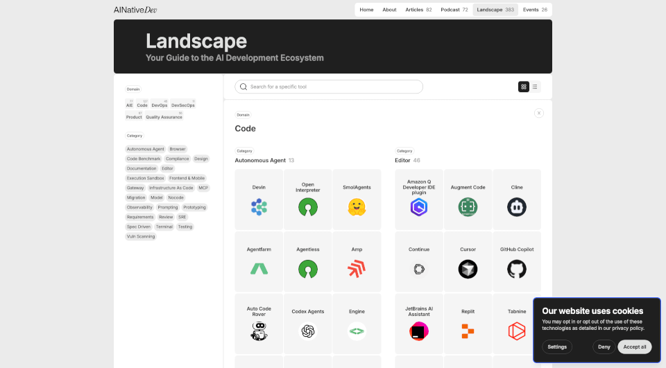 AINativeDevLandscape：全面掌握AI原生开发生态